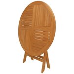 vidaXL Salon de jardin 5 Pièces Bois de teck massif