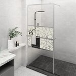 vidaXL Paroi de douche et étagère Chrome 100x195cm Verre ESG&Aluminium