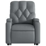 vidaXL Fauteuil inclinable électrique gris similicuir