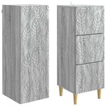 vidaXL Ensemble de Meubles 2 Pièces Sonoma gris 33 x 34 5 x 90 cm