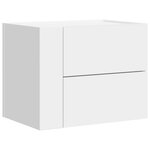 vidaXL Tables de chevet murales 2 Pièces blanc 45x30x35 cm