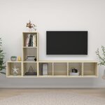 vidaXL Ensemble de meuble TV 3 Pièces Chêne sonoma Bois d'ingénierie