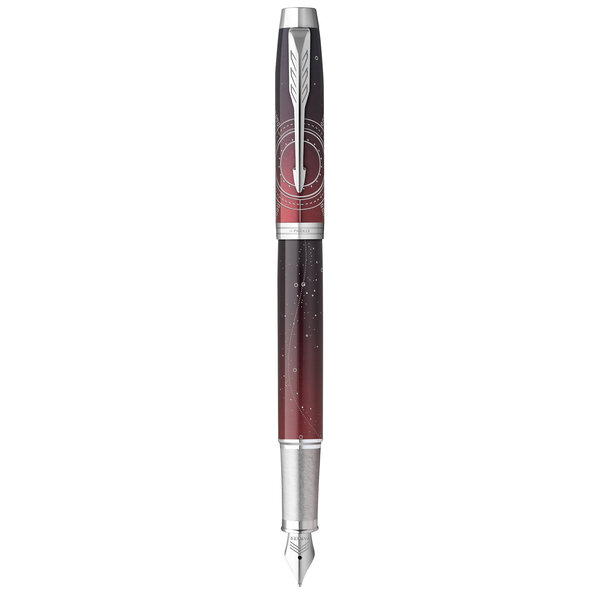 PARKER IM Premium Portal  Stylo plume  Dégradé de rouge  plume moyenne  encre bleue  Coffret cadeau