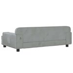 vidaXL Canapé pour enfants gris clair 90x53x30 cm velours