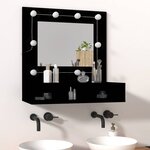 vidaXL Armoire à miroir avec LED noir 60x31 5x62 cm