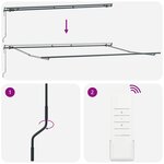 vidaXL Auvent rétractable automatique anthracite et blanc 500x300 cm