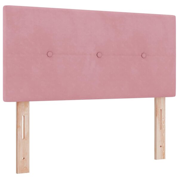Tête de lit LED vidaXL capitonnée rose 80 cm en velours