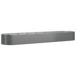 vidaXL Lit surélevé de jardin Acier enduit de poudre 584x140x68cm gris