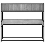 vidaXL Table console sonoma gris 90x35x80 cm bois d'ingénierie