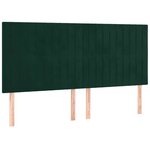 vidaXL Sommier à lattes de lit matelas et LED Vert foncé 180x200 cm