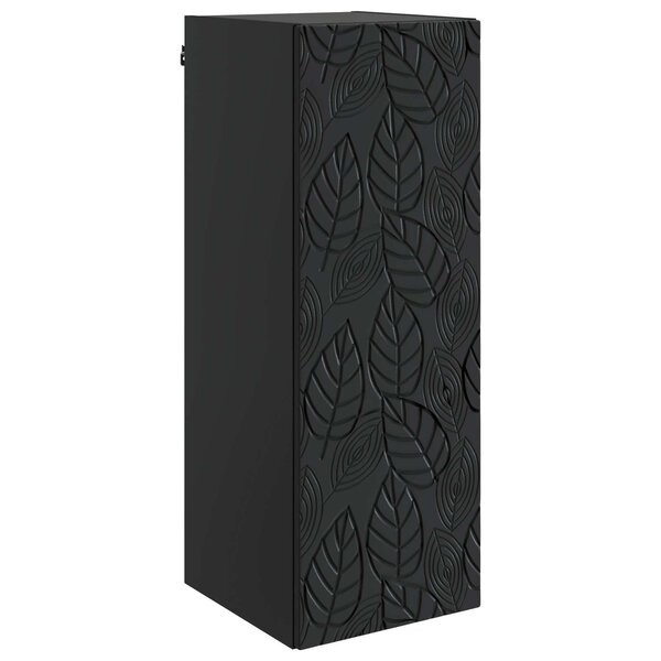 vidaXL Armoire Murale 33 x 34 5 x 90 cm Bois d'ingénierie Noir