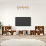 vidaXL Ensemble de meubles TV 8 Pièces Bois Ancien Bois d'ingénierie