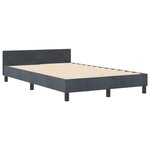 Lit vidaXL Gris Foncé 120x200 cm Velours
