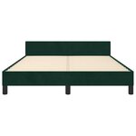 vidaXL Cadre de lit sans matelas vert foncé 140x200 cm velours