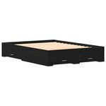 vidaXL Cadre de lit Chêne noir 160 x 200 cm Bois d'ingénierie