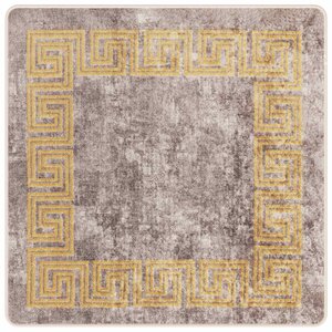 vidaXL Coureur de Tapis MARSA Gris 100 x 100 cm Polyester et PVC