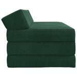 vidaXL Canapé-lit pliable Vert foncé 120 x 60 x 49 cm Tissu