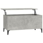vidaXL Table basse Gris béton 90x44 5x45 cm Bois d'ingénierie