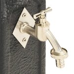 vidaXL Réservoir de jardin avec robinet Anthracite Aspect de pierre