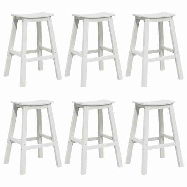 vidaXL Ensemble de bar de jardin 6 Pièces Blanc HDPE