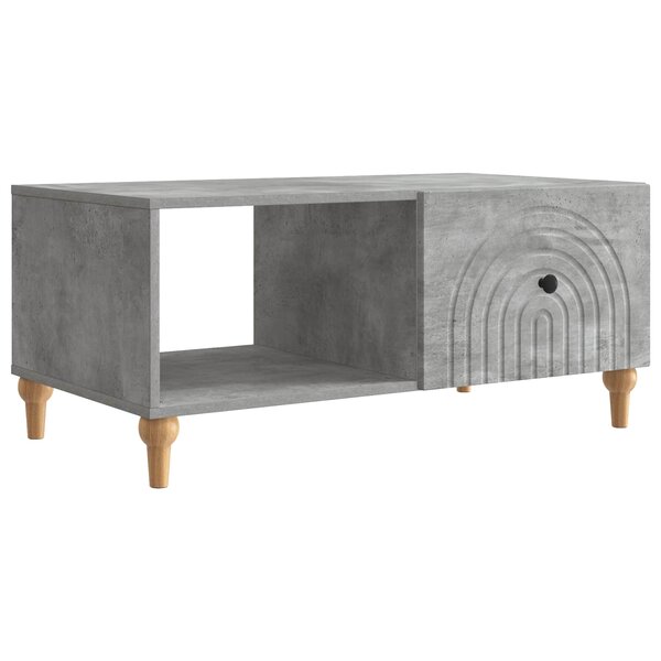 vidaXL Table basse Gris béton 90 x 50 x 40 cm Bois d'ingénierie