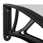 vidaXL Auvent de porte Noir et transparent 150x80 cm Polycarbonate