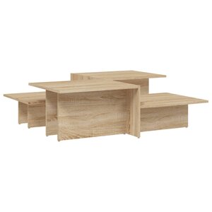 vidaXL Tables basses 2 Pièces Chêne sonoma Bois d'ingénierie