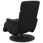 vidaXL Fauteuil inclinable de massage repose-pieds noir similicuir