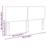 vidaXL Tête de lit Chêne fumé 200 cm Bois d'ingénierie