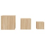 vidaXL Tables d'appoint 3 Pièces Chêne Sonoma Aggloméré