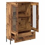 vidaXL Haut Armoire avec tiroir Corona Bois Ancien 69 5 x 31 x 115 cm