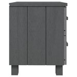 vidaXL Table de chevet HAMAR Gris foncé 40x35x44 5 cm Bois pin massif