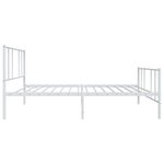 vidaXL Cadre de lit métal avec tête de lit/pied de lit blanc 100x190cm