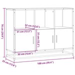 vidaXL Buffet chêne marron 100x35x76 cm bois d'ingénierie