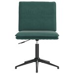 vidaXL Chaises à manger lot de 2 Vert foncé Velours
