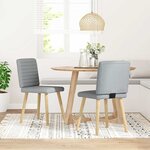 vidaXL Chaises à manger lot de 2 gris clair tissu