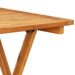 vidaXL Ensemble de bistro 3 Pièces bleu et blanc tissu et bois massif