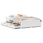 vidaXL Cadre de lit sans matelas blanc 120x200 cm bois de pin massif