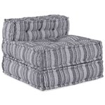 vidaXL Pouf Modulaire en Gris  70x70x54 cm  Tissu