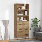 vidaXL Haut Armoire avec tiroir Chêne artisanal 69 5 x 34 x 180 cm