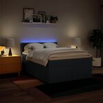 vidaXL Sommier à lattes de lit avec matelas Bleu 160x200 cm Tissu