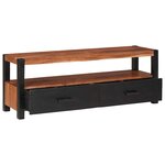 vidaXL Meuble de rangement multimédia Marron Bois d'acacia massif