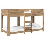 vidaXL Lit Superposé pour Enfants Chêne artisanal 100 x 200 cm