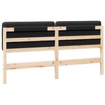 vidaXL Tête de lit capitonnée Marron et Noir 180 cm Pin massif