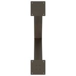 vidaXL Pieds de table à manger en forme de X  3 pièces  acier naturel  80 x (72-73) cm