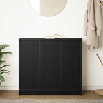 vidaXL Buffet chêne noir 85x34x76 cm bois d'ingénierie