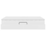 vidaXL Lit avec rangement et matelas avec matelas Blanc 140 x 190 cm