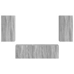 vidaXL Ensemble de meuble TV mural 4 Pièces Gris Sonoma Bois d'ingénierie