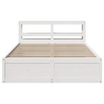 vidaXL Cadre de lit avec tête de lit blanc 120x200 cm bois pin massif