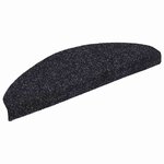 vidaXL Tapis d'escalier autocollants 20 pièces 65 x 21 x 4 cm Noir Demi-rond Grand